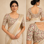 Leaf vines Hand Work Blouse