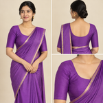 Silk Cotton Elbow Sleeve Blouse