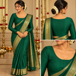 Premium Silk Cotton Blouse – High Neck, Full Hand Sleeve