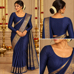 Premium Silk Cotton Blouse – High Neck, Full Hand Sleeve