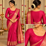 Premium Silk Cotton Blouse – High Neck, Full Hand Sleeve