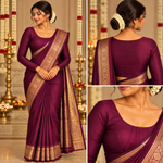 Premium Silk Cotton Blouse – High Neck, Full Hand Sleeve