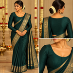 Premium Silk Cotton Blouse – High Neck, Full Hand Sleeve