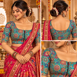 Rajasthani Style Multi Color Floral Printed Multi-Thread Embroidery Readymade Blouse