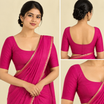 Silk Cotton Elbow Sleeve Blouse