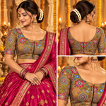 Rajasthani Style Multi Color Floral Printed Multi-Thread Embroidery Readymade Blouse