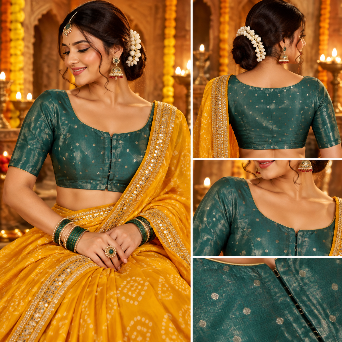 Butta Work Banaras Butta Readymade Blouse