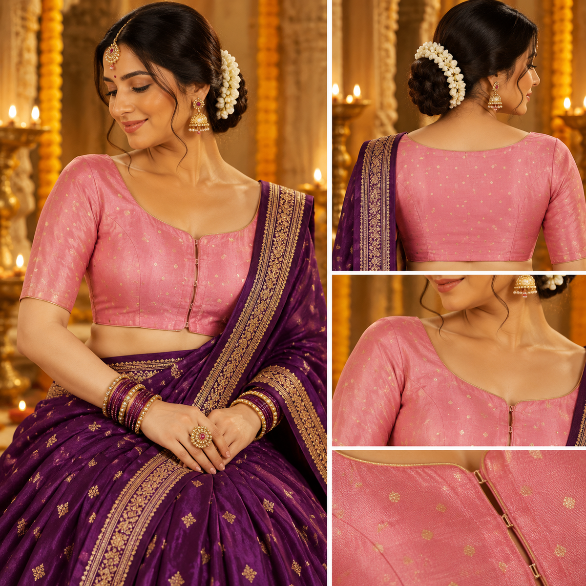 Butta Work Banaras Butta Readymade Blouse