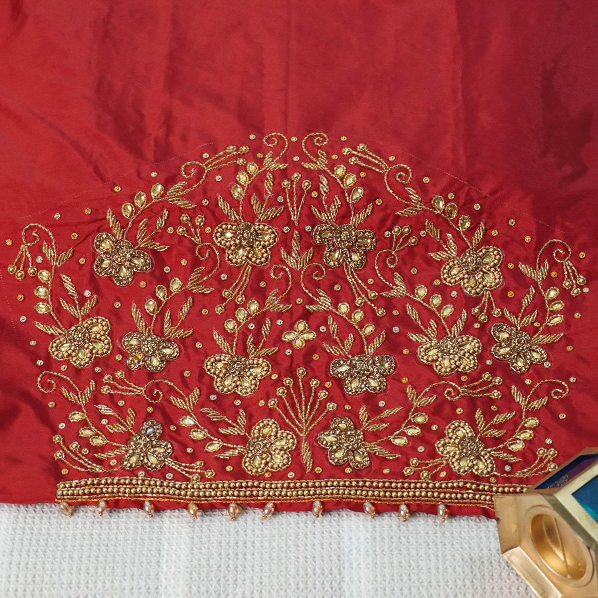 Simple Aariwork Material – Butterfly Design with Beads work