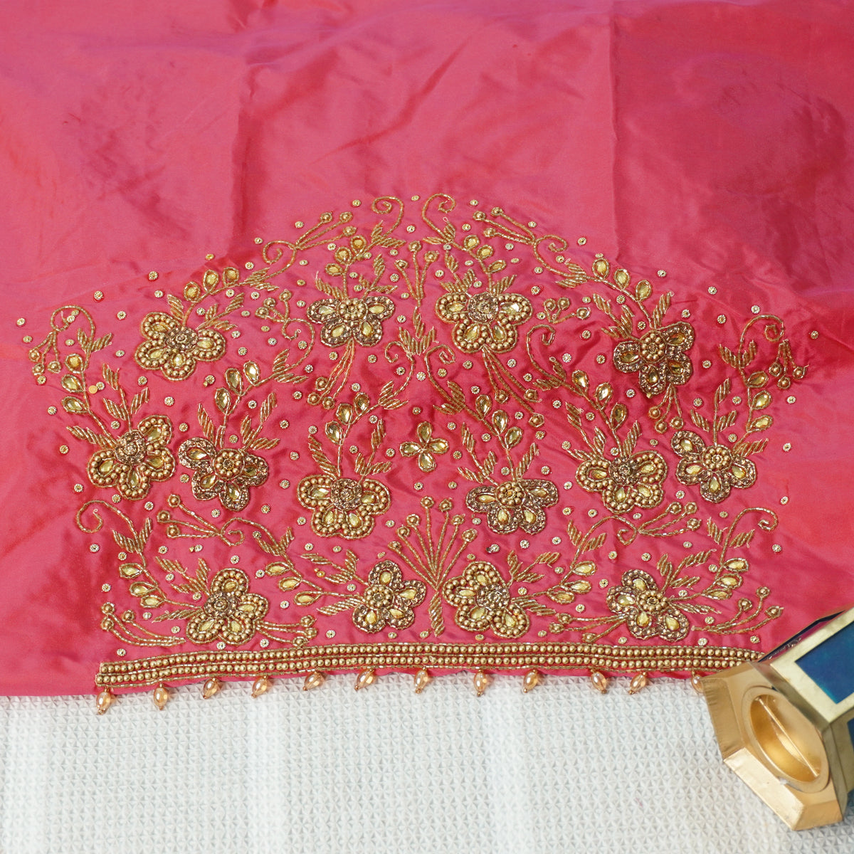 Simple Aariwork Material – Butterfly Design with Beads work