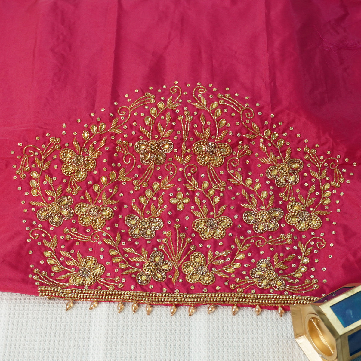 Simple Aariwork Material – Butterfly Design with Beads work