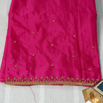 Simple Aariwork Material - Necklace Design With Beads Work