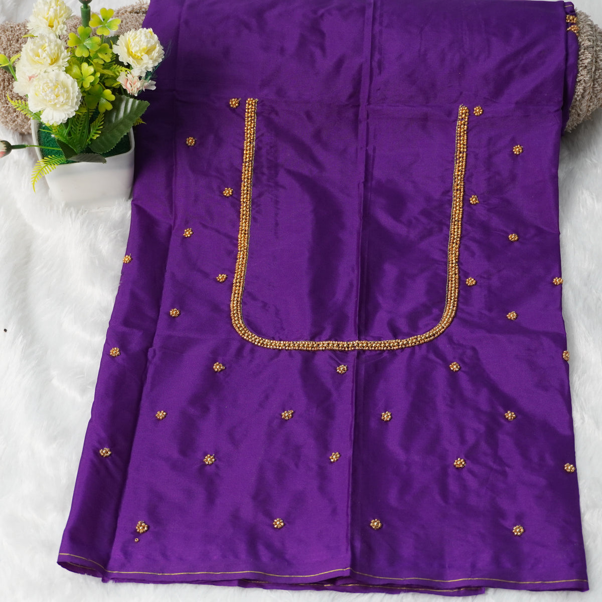 Aari Work Blouse Material - 7