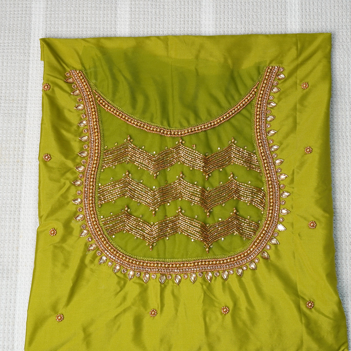 Zari Wave Aari Work Heavy Aariwork Material Blouse
