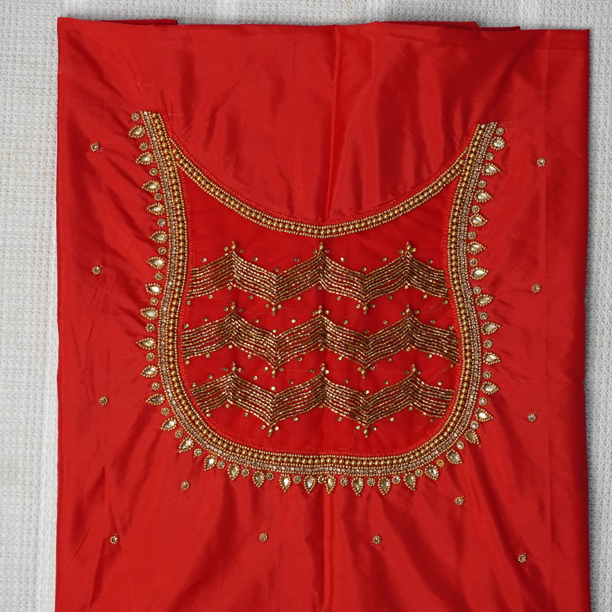 Zari Wave Aari Work Heavy Aariwork Material Blouse