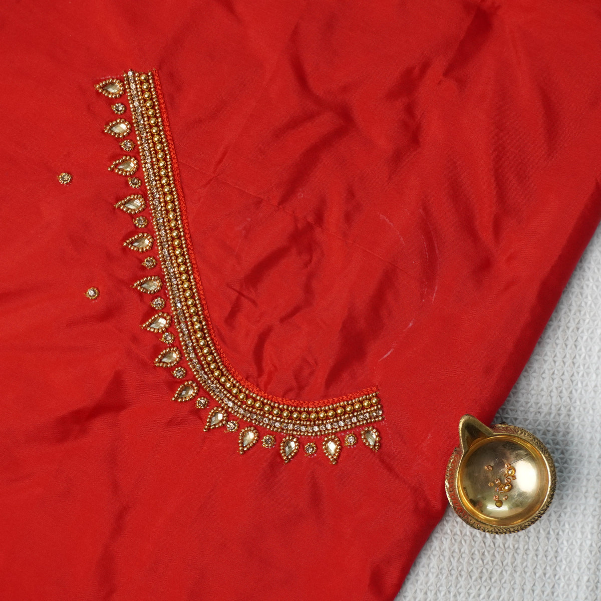 Zari Wave Aari Work Heavy Aariwork Material Blouse