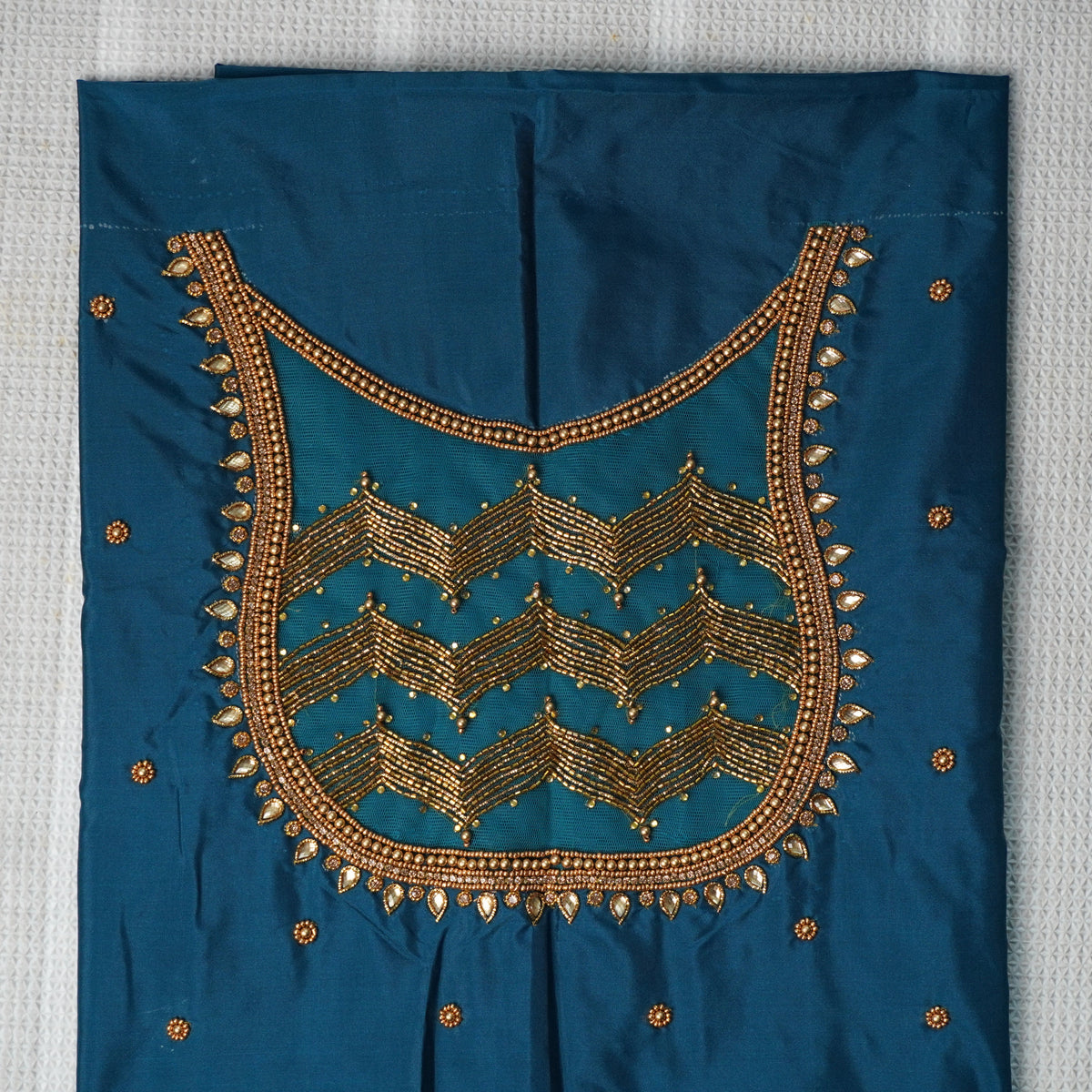 Zari Wave Aari Work Heavy Aariwork Material Blouse