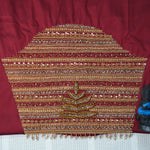 Temple Stripe Aari Work Blouse Material