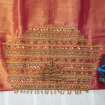 Temple Stripe Aari Work Blouse Material