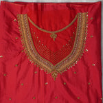 Temple Stripe Aari Work Blouse Material