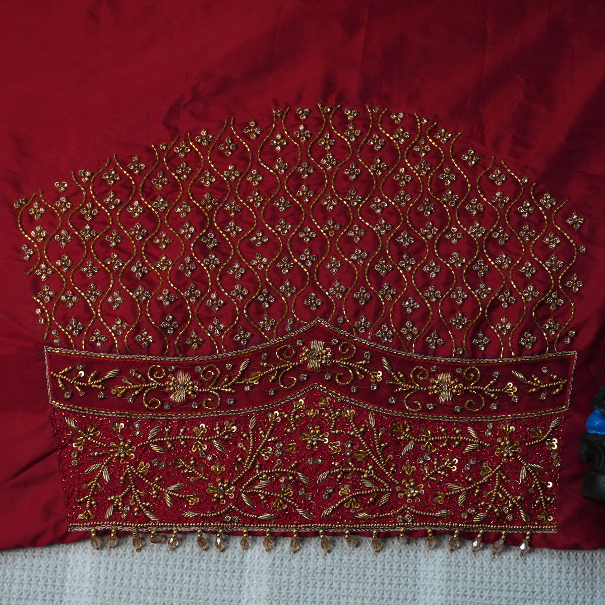 Heavy Aariwork Material Blouse – Regal Aari Work