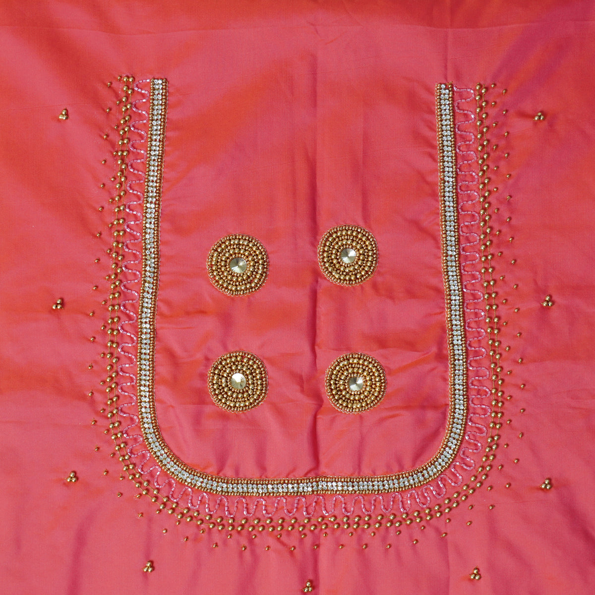 Diamond Jaal Aari Work Blouse Material