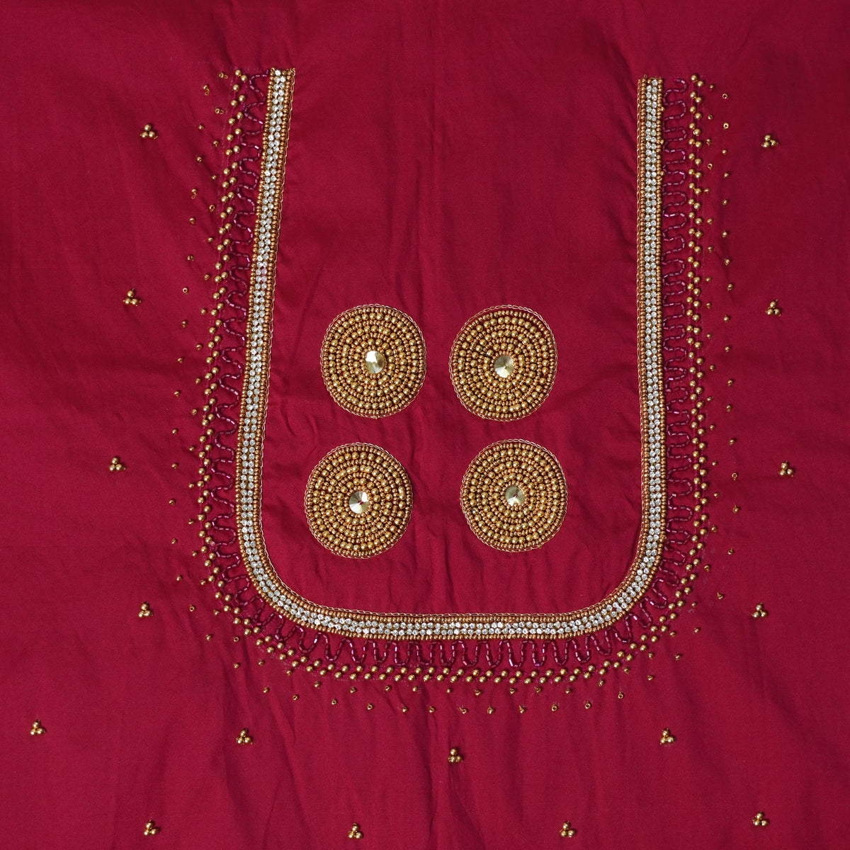 Diamond Jaal Aari Work Blouse Material