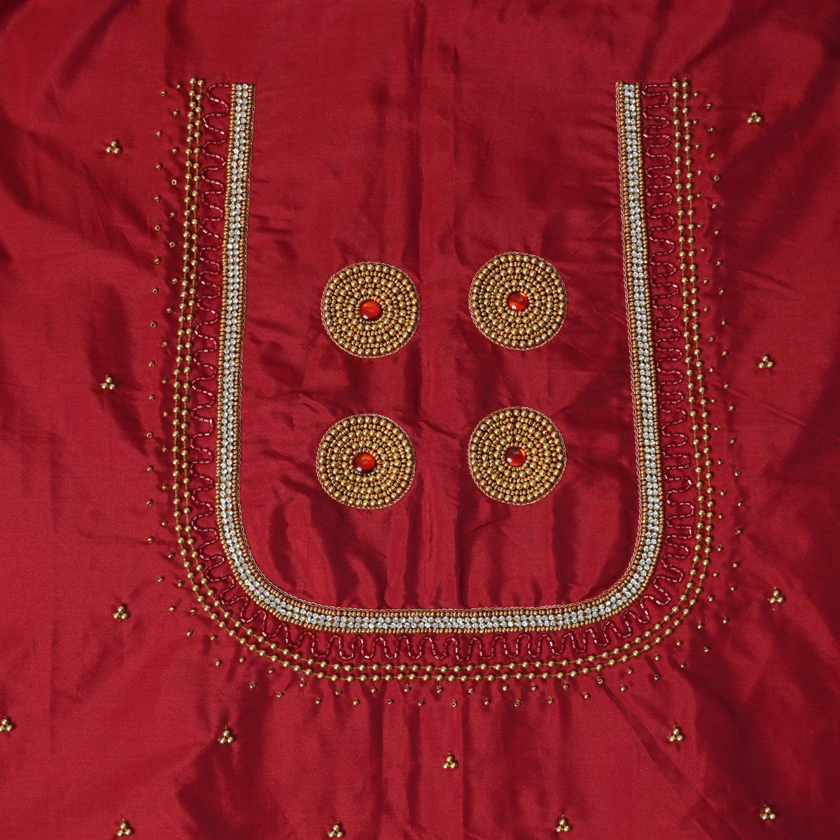 Diamond Jaal Aari Work Blouse Material