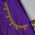 Floral Vine Aari Work Blouse Material