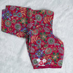 Rajasthani Style Multi Color Floral Printed Multi-Thread Embroidery Readymade Blouse