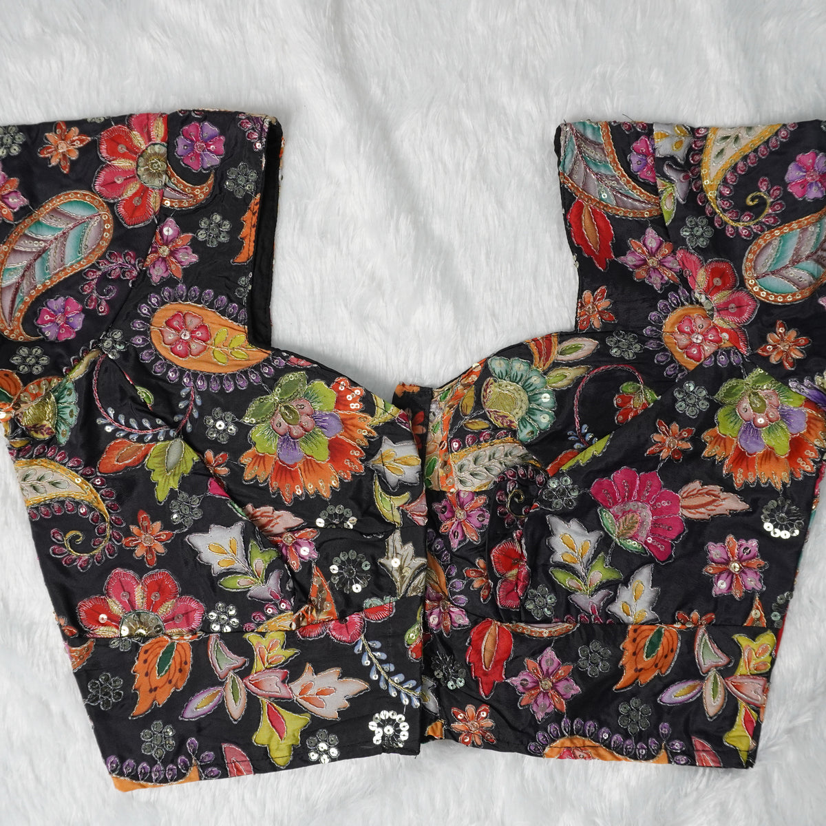 Crepe Viscose Position Print Embroidery