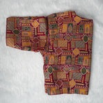 Pure Viscose Jacquard With Position Print Work Vintage Blouse