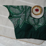 Lotus Embroidered Designer Readymade Blouse