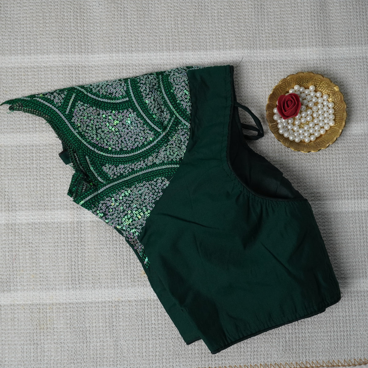 Lotus Embroidered Designer Readymade Blouse