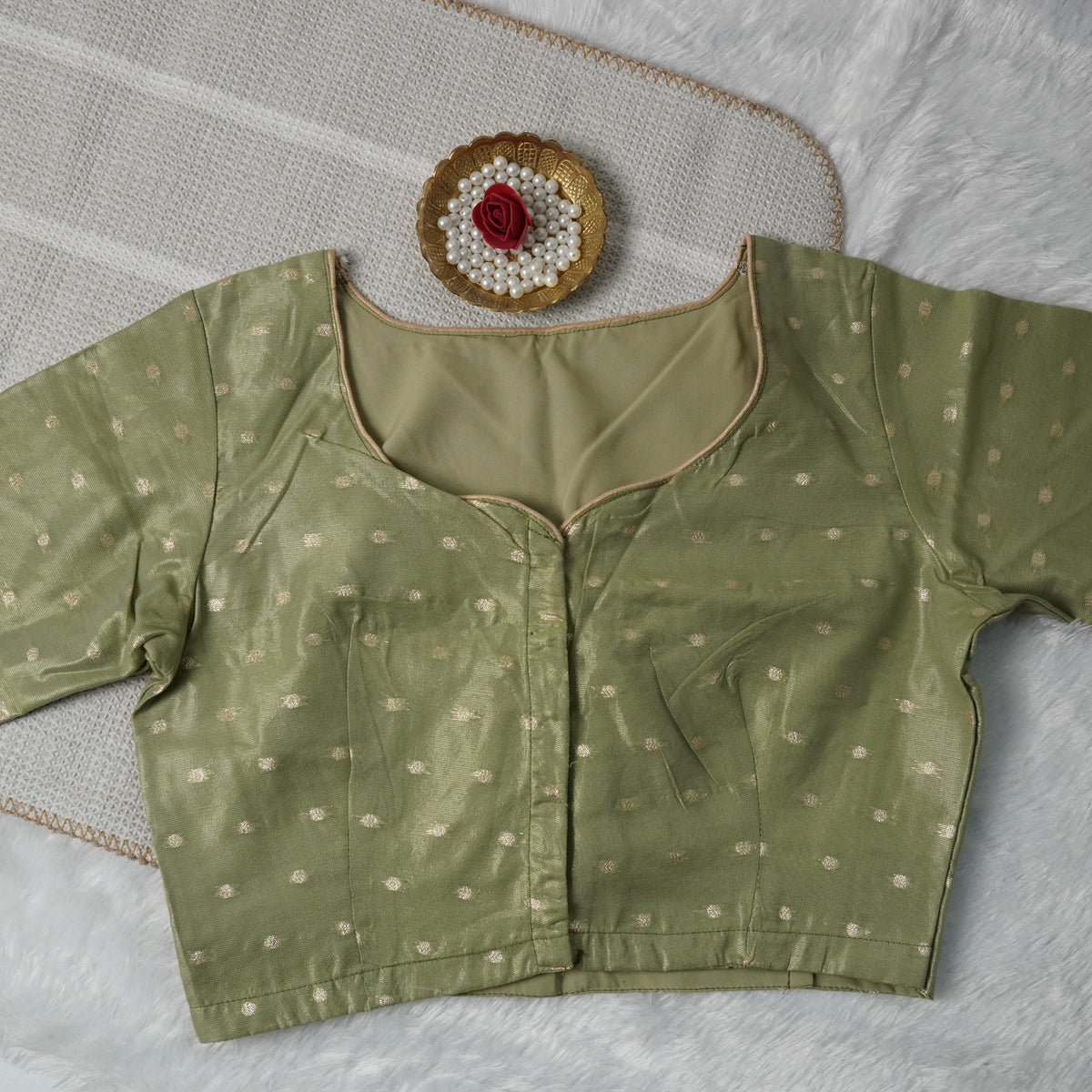 Butta Work Banaras Butta Readymade Blouse