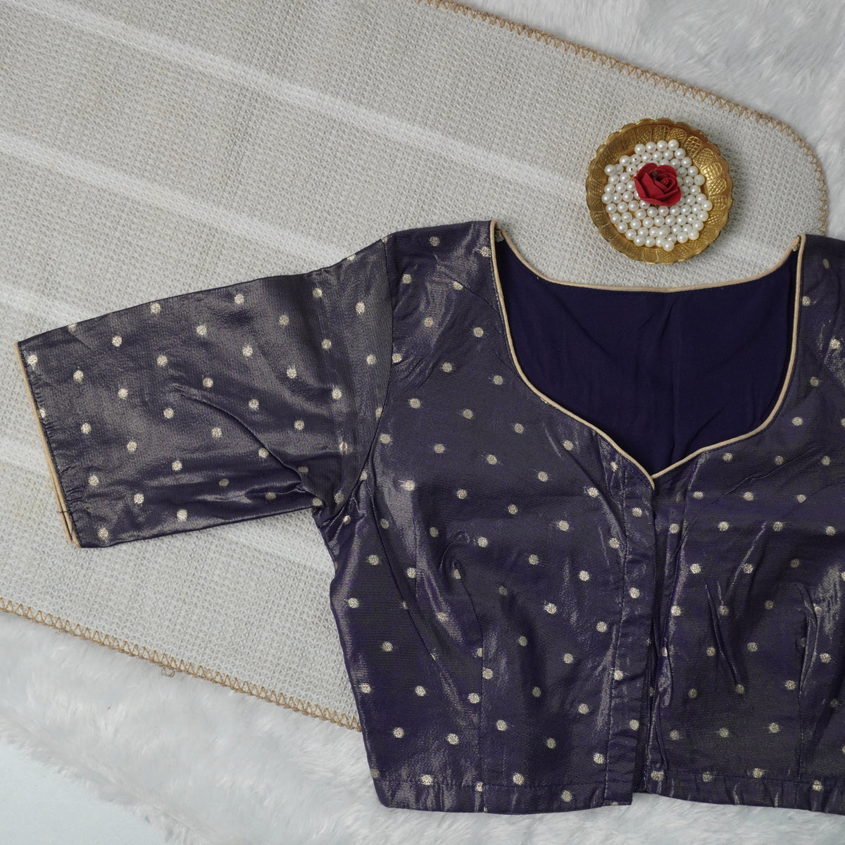 Butta Work Banaras Butta Readymade Blouse