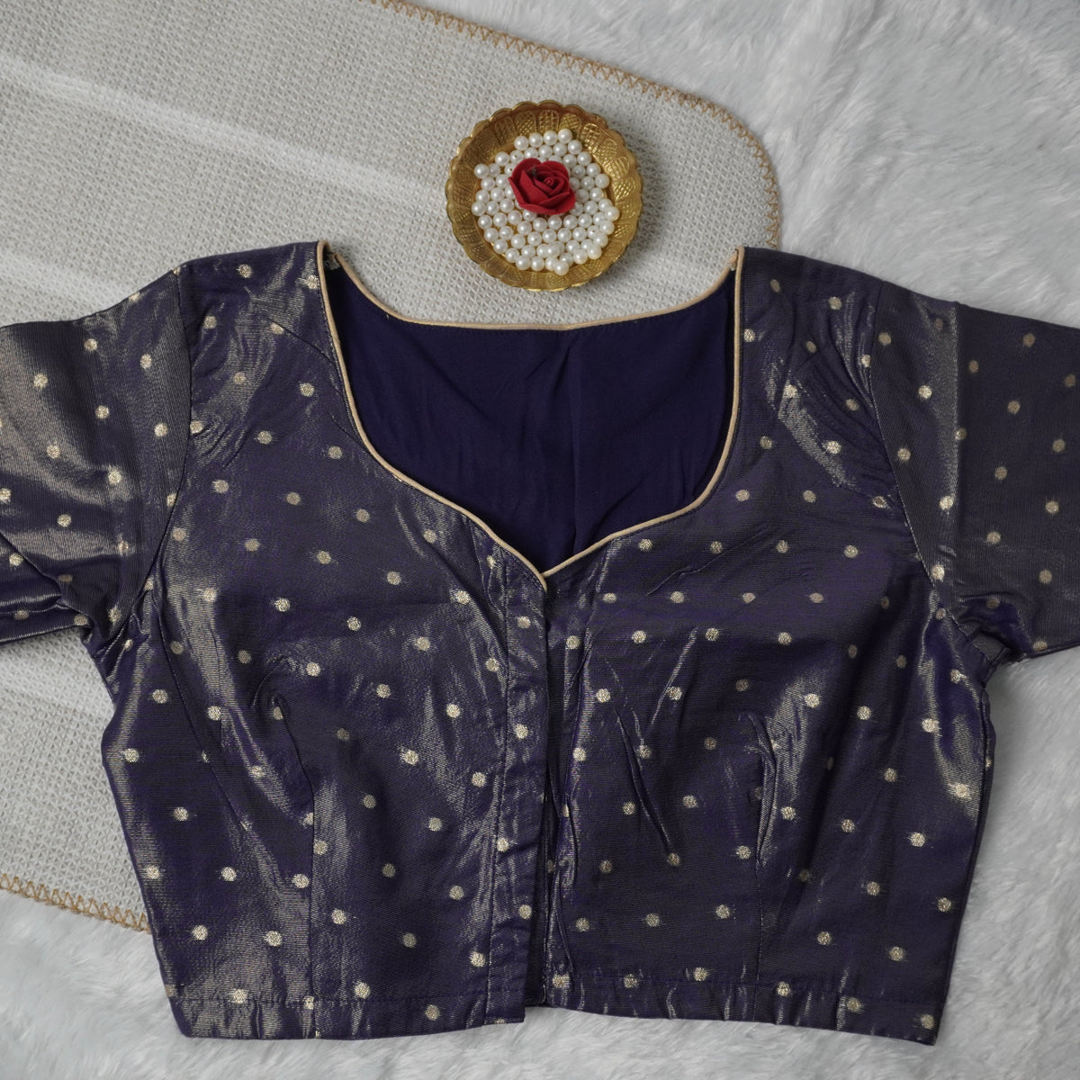 Butta Work Banaras Butta Readymade Blouse