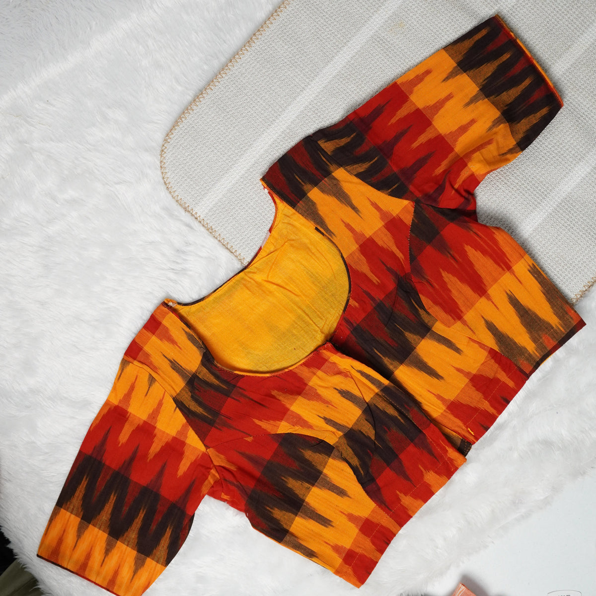 Ikkat Print Readymade Blouse