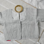 White Foil Blouse Design - 1