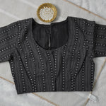 Black Foil Blouse Design - 1