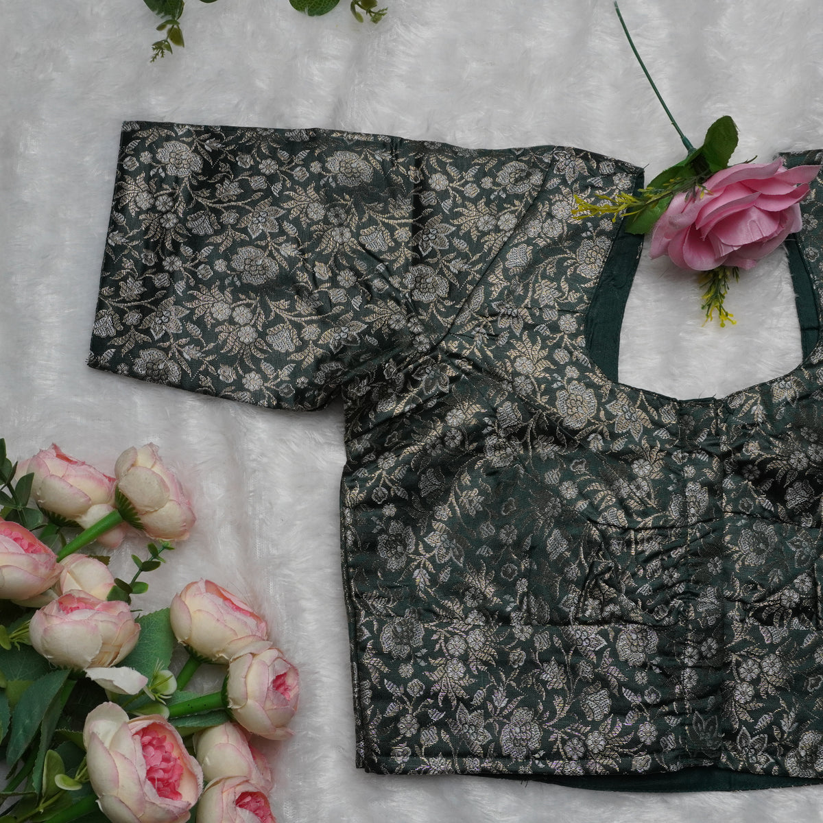 Floral Jakard Elbow