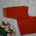 Cotton Bordered Elbow Blouse