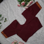 Cotton Bordered Elbow Blouse