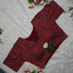 Ajrak Cotton Puff Padded Blouse