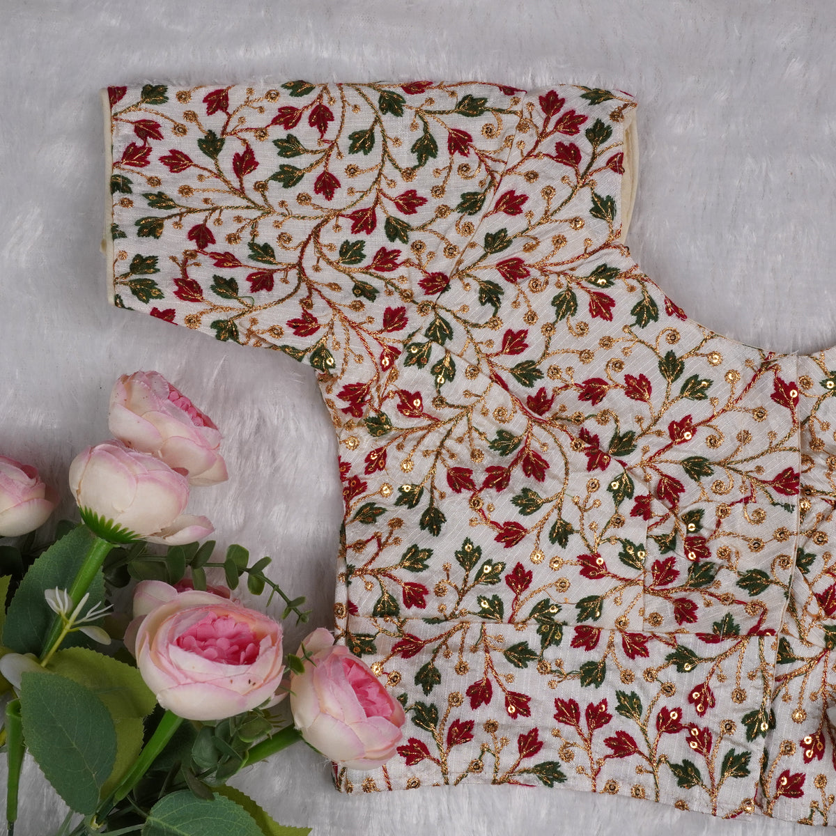 Leaf vines Hand Work Blouse