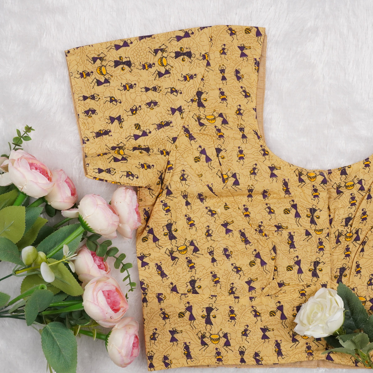 Verdant Vine Print Blouse