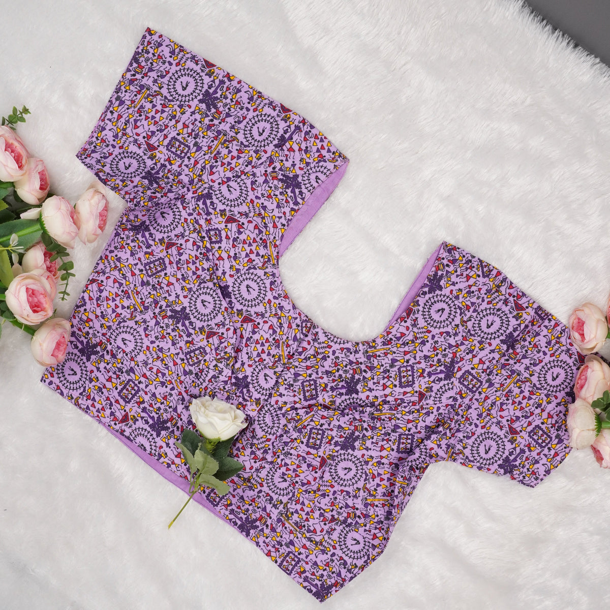 Verdant Vine Print Blouse
