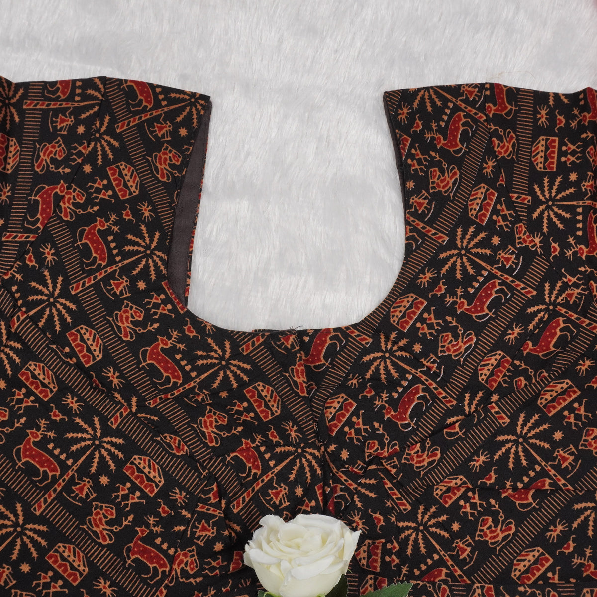 Verdant Vine Print Blouse