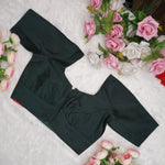 Silk Cotton Elbow Sleeve Blouse