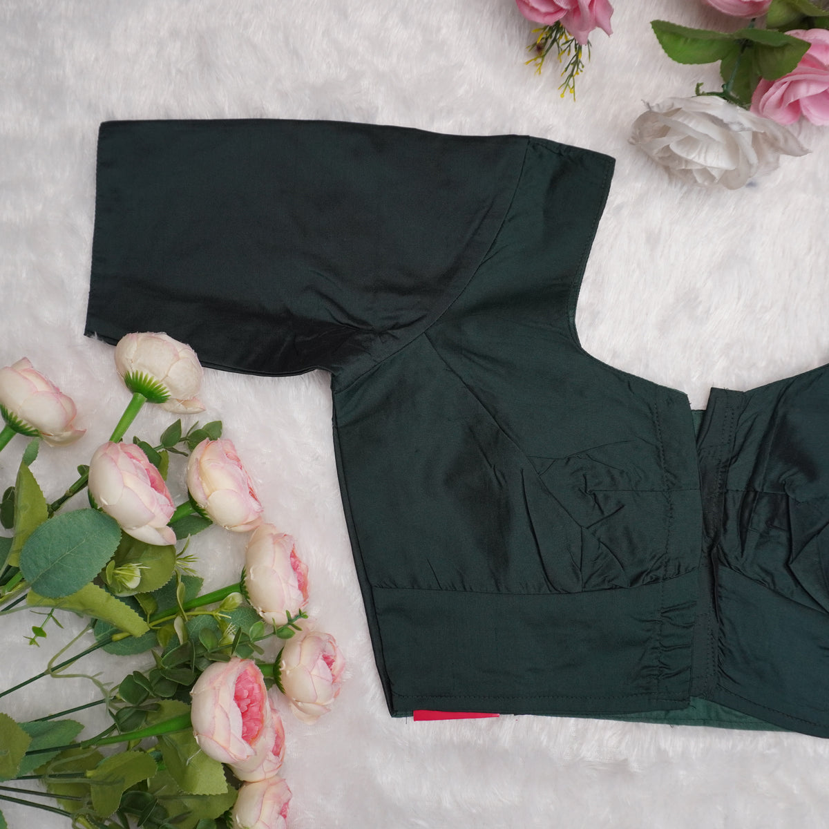 Silk Cotton Elbow Sleeve Blouse
